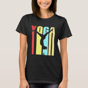 Colourful Yoga Instructor Exercise Handstand Aweso T-Shirt