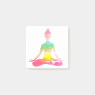 Colourful yoga part post-it notes