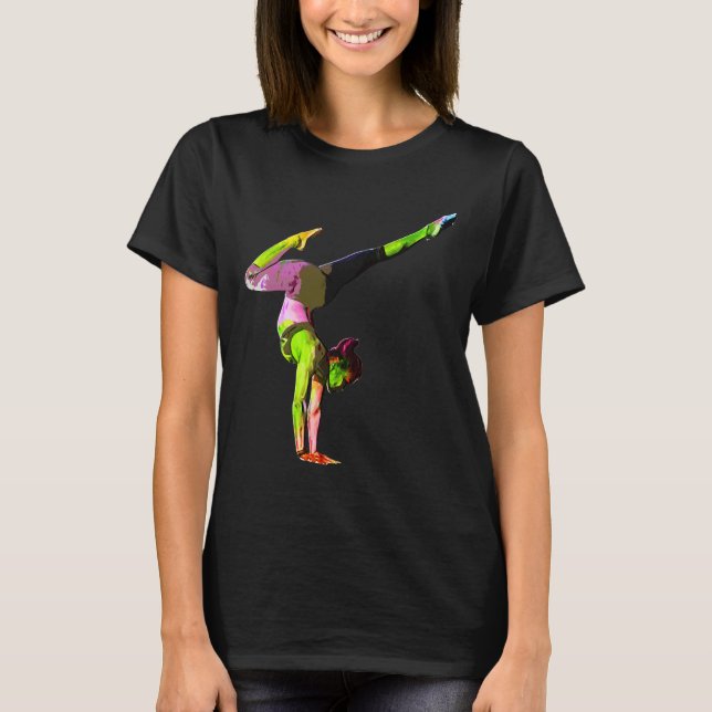 Colourful Yoga Woman T-Shirt (Front)