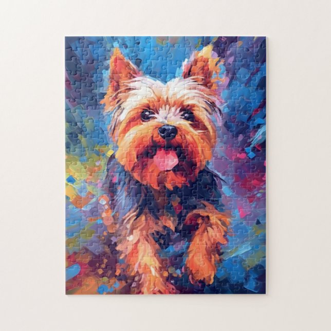 Colourful Yorkshire Terrier Jigsaw Puzzle (Vertical)