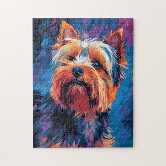 Colourful Yorkshire Terrier Jigsaw Puzzle (Vertical)
