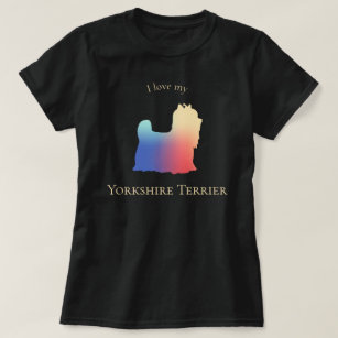 Colourful Yorkshire Terrier Silhouette T-Shirt