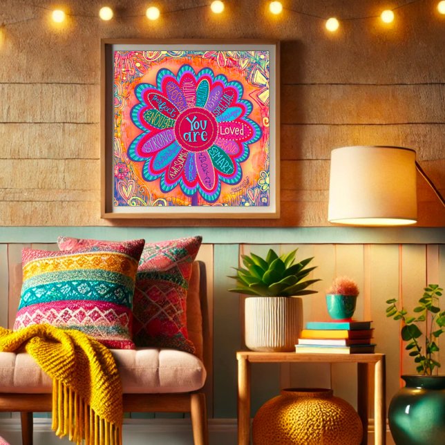 Colourful You Are Flower Inspirational Classroom  Poster (Creator Uploaded)