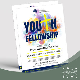 Colourful Youth Fellowship Church Event Flyer