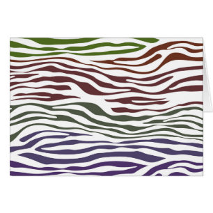 Colourful Zebra Abstract All Occassion Greeting