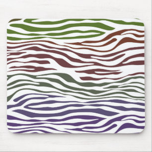 Colourful Zebra Abstract Mouse Pad
