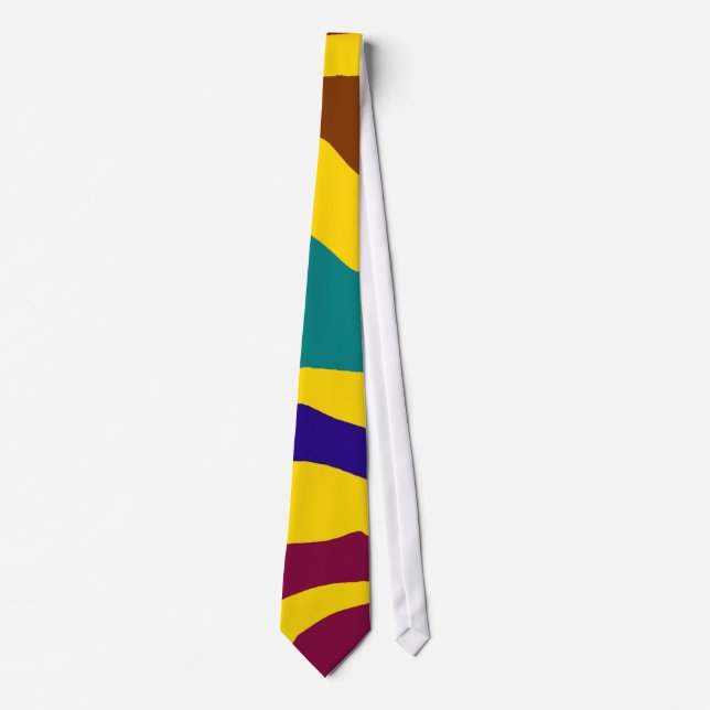 Colourful zebra stripes tie (Front)