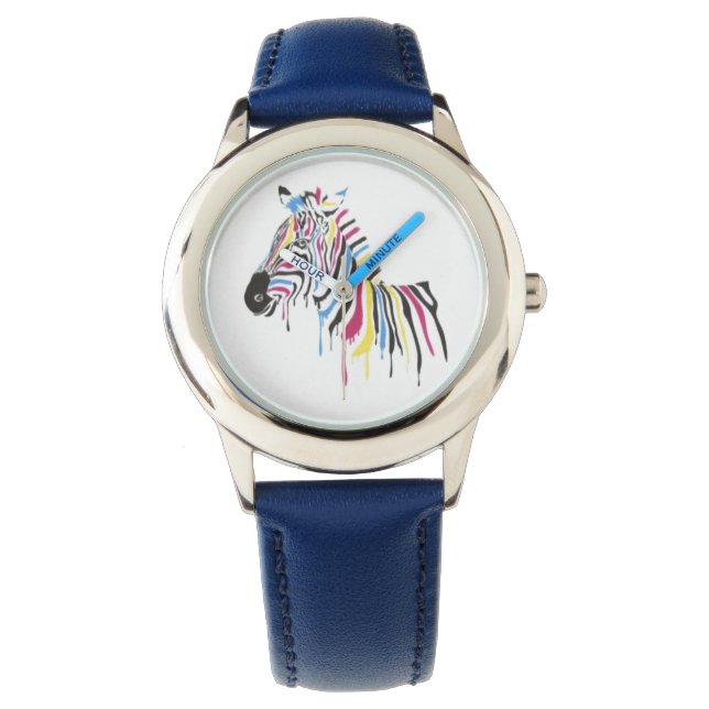 colourful zebra watch (Front)