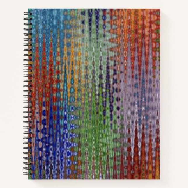 Colourful Zig Zag #8897 - Spiral Notebook (Front)