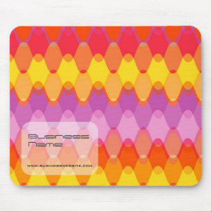 Colourful Zig Zag Waves Modern Abstract Pattern Mouse Pad