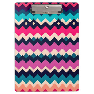 Colourful Zigzag Chevron Pattern  Clipboard