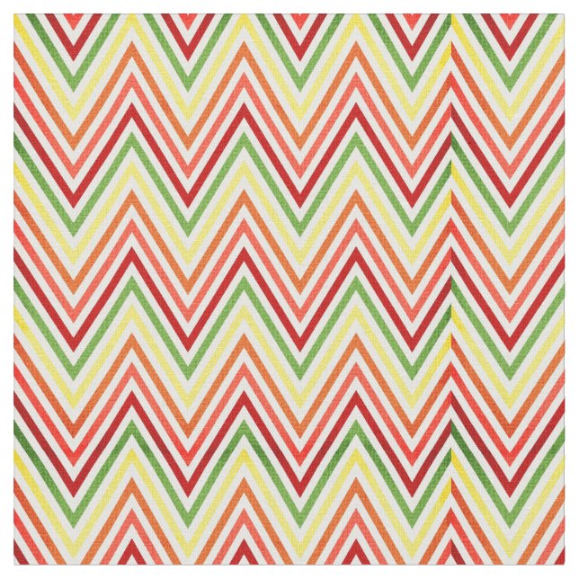 Colourful Zigzag Chevron Pattern Fabric (Close Up)
