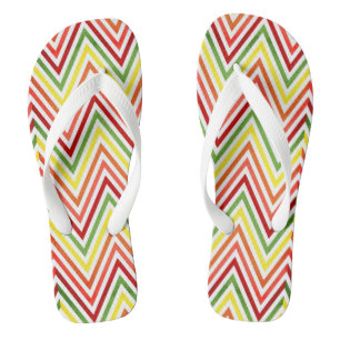 Colourful Zigzag Chevron Pattern Jandals