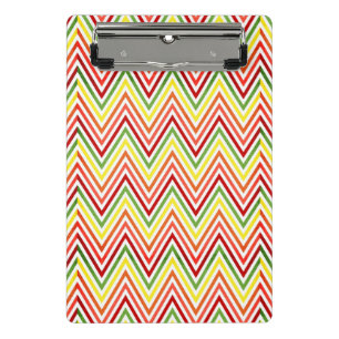 Colourful Zigzag Chevron Pattern Mini Clipboard