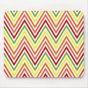 Colourful Zigzag Chevron Pattern Mouse Pad