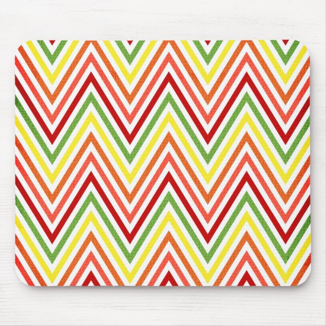 Colourful Zigzag Chevron Pattern Mouse Pad (Front)