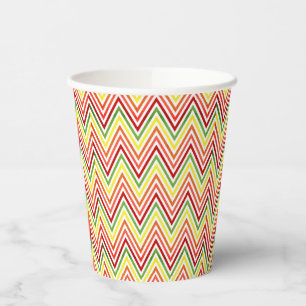 Colourful Zigzag Chevron Pattern Paper Cups