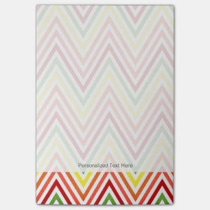 Colourful Zigzag Chevron Pattern Post-it Notes