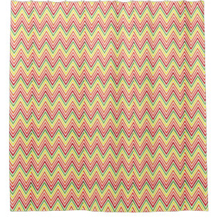 Colourful Zigzag Chevron Pattern Shower Curtain