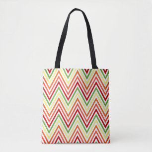 Colourful Zigzag Chevron Pattern Tote Bag