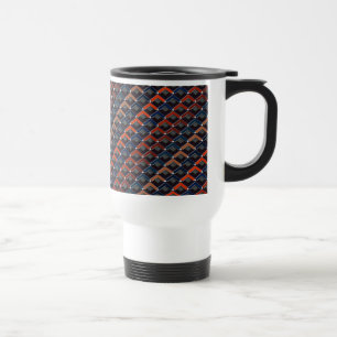 Colourful zigzag Karo-steps Travel Mug