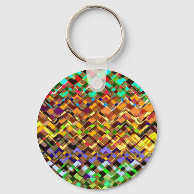 Colourful zigzag key ring (Front)