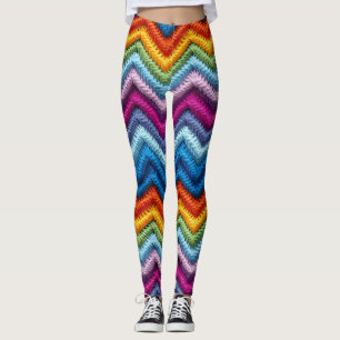 Colourful zigzag leggings