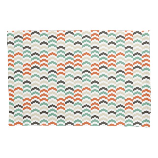 colourful zigzag pattern background  pillowcase (Front-Left)