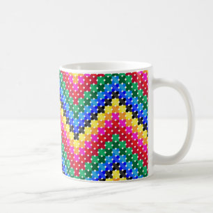 Colourful zigzag pattern coffee mug