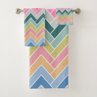 Colourful Zigzag Retro Chevron
