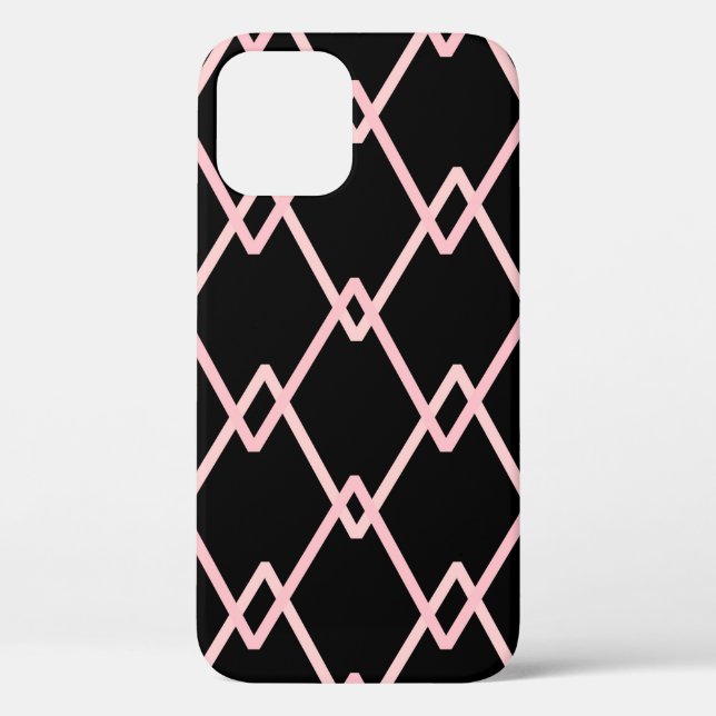 Colourful zigzag striped pattern background. Illus Case-Mate iPhone Case (Back)