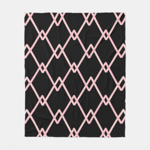 Colourful zigzag striped pattern background. Illus Fleece Blanket
