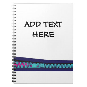 colourful zip design notebook