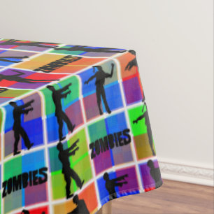 Colourful Zombies Pattern Tablecloth