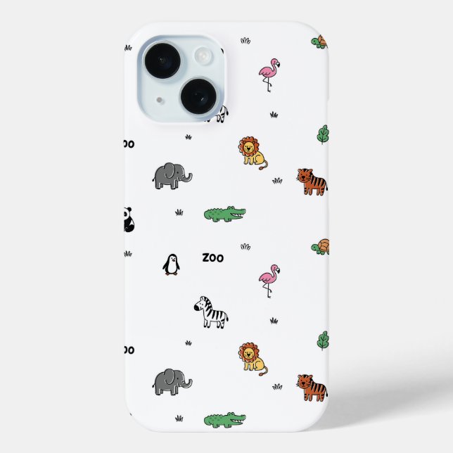 Colourful Zoo Animal Fun Case-Mate iPhone Case (Back)
