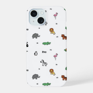 Colourful Zoo Animal Fun iPhone 15 Case