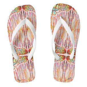 Colourful zorries, beachwear art jandals