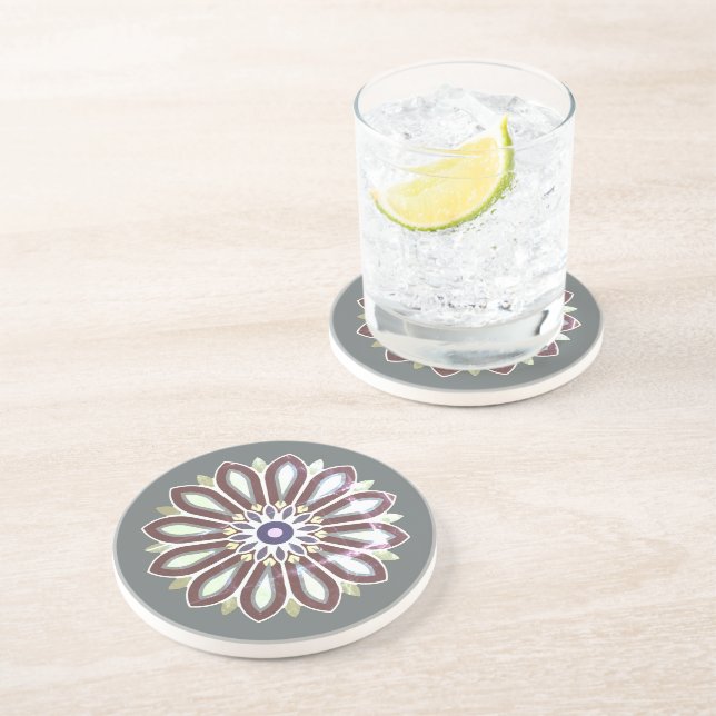 COLOURFULL FLOWER ART GIFT DAUGHTER MOM BOSS 2026 COASTER (Side)