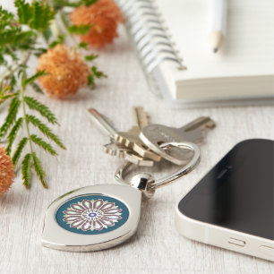COLOURFULL FLOWER ART GIFT DAUGHTER MOM BOSS 2026 KEY RING