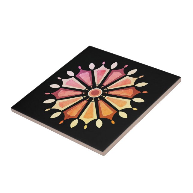 COLOURFULL FLOWER ART GIFT DAUGHTER MOM BOSS 2026 TILE (Side)