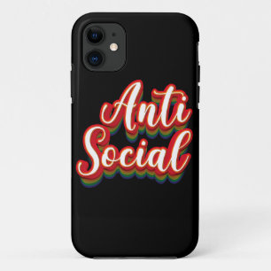 Colourfully Anti Social Anti Social Case-Mate iPhone Case