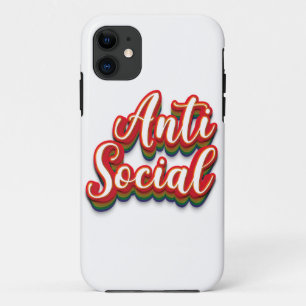 Colourfully Anti Social Anti Social Case-Mate iPhone Case