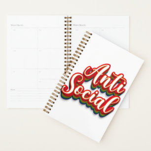 Colourfully Anti Social Planner