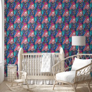 Colourfully ART of Faces - seamless pattern 3 Wallpaper