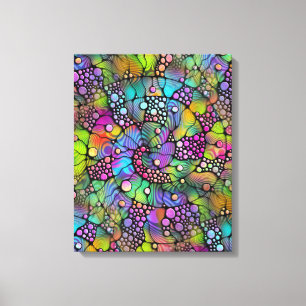 Colourfully Dots Spirals Hand Painting 1 Canvas Print