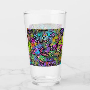 Colourfully Dots Spirals Hand Painting 1 Glass