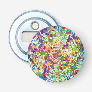 Colourfully Dots Spirals Hand Painting 2 Bottle Opener
