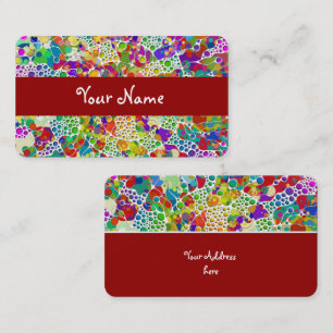 Colourfully Dots Spirals Hand Painting 2 Business Card