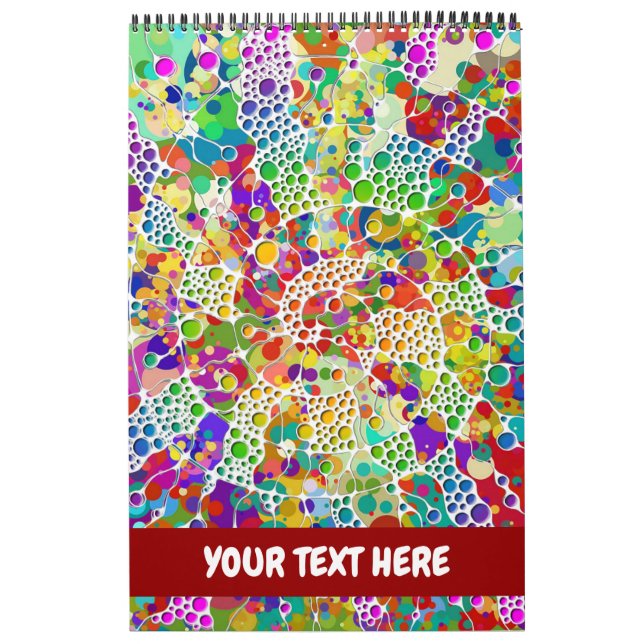 Colourfully Dots Spirals Hand Painting 2 Calendar (Cover)