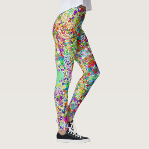 Colourfully Dots Spirals Hand Painting 2 Leggings